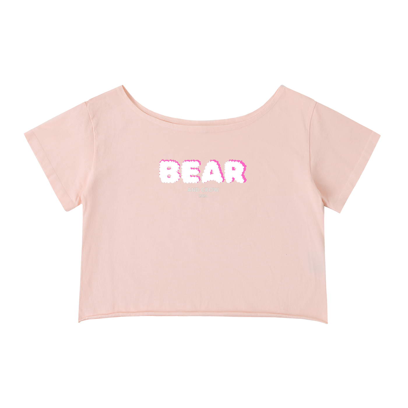 Off-Shoulder Rolled Hem Cotton T-Shirt