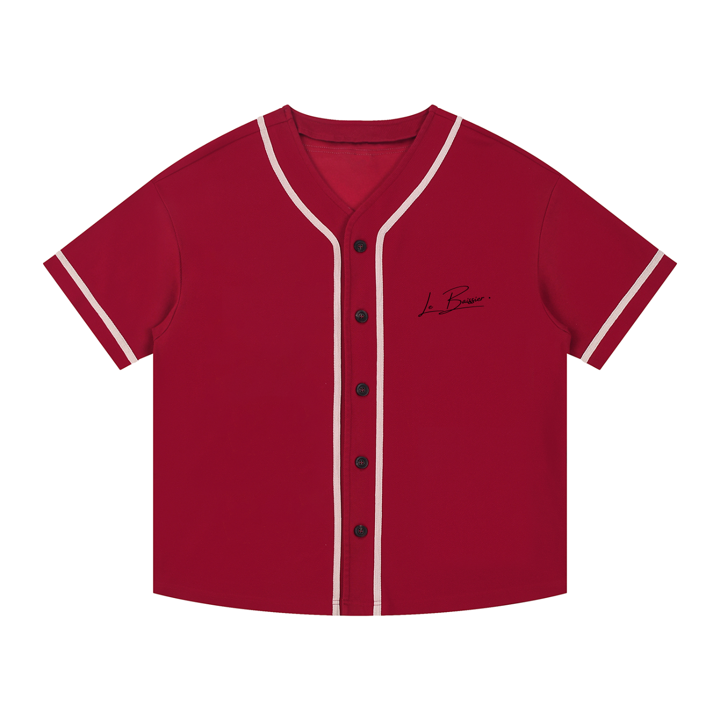 Contrast Piped Button-Up Jersey