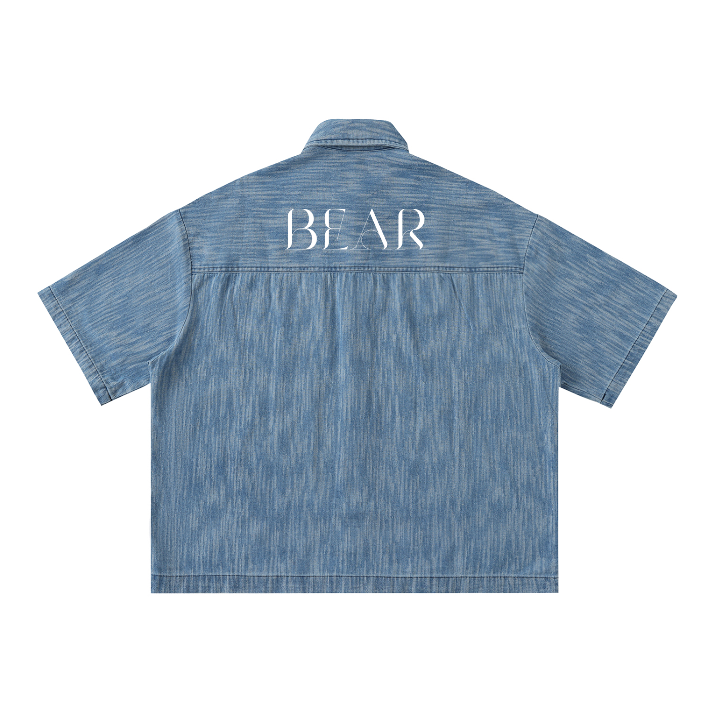 Distressed Wash Short-Sleeve Shirt
