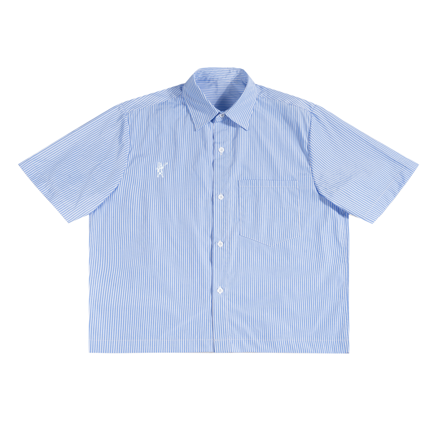 Tops,unisex,button up,collared,short sleeve,striped
