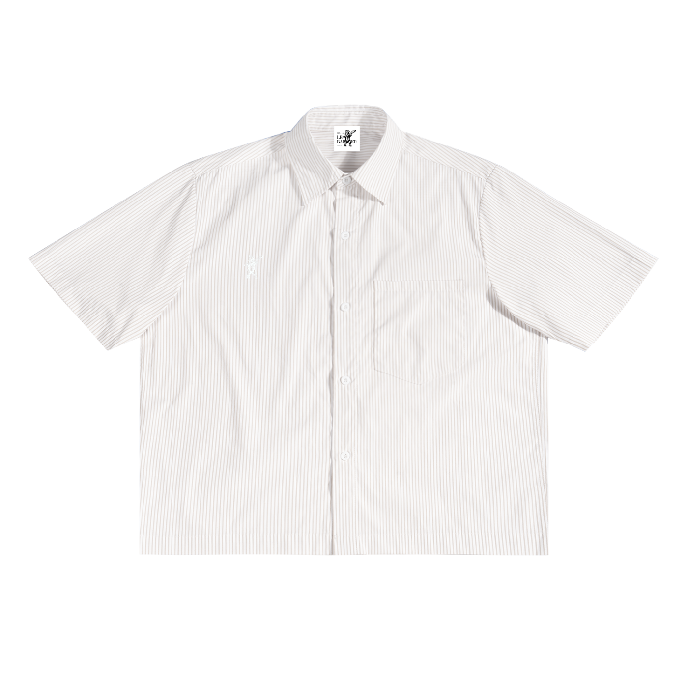 Tops,unisex,button up,collared,short sleeve,striped