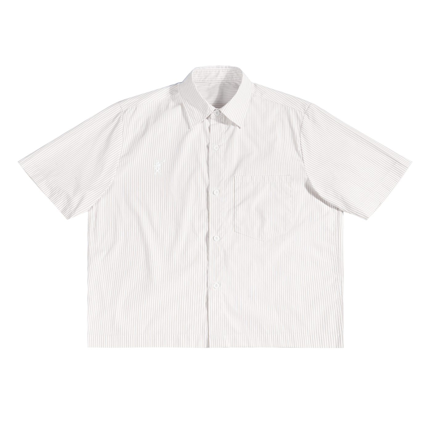 Tops,unisex,button up,collared,short sleeve,striped