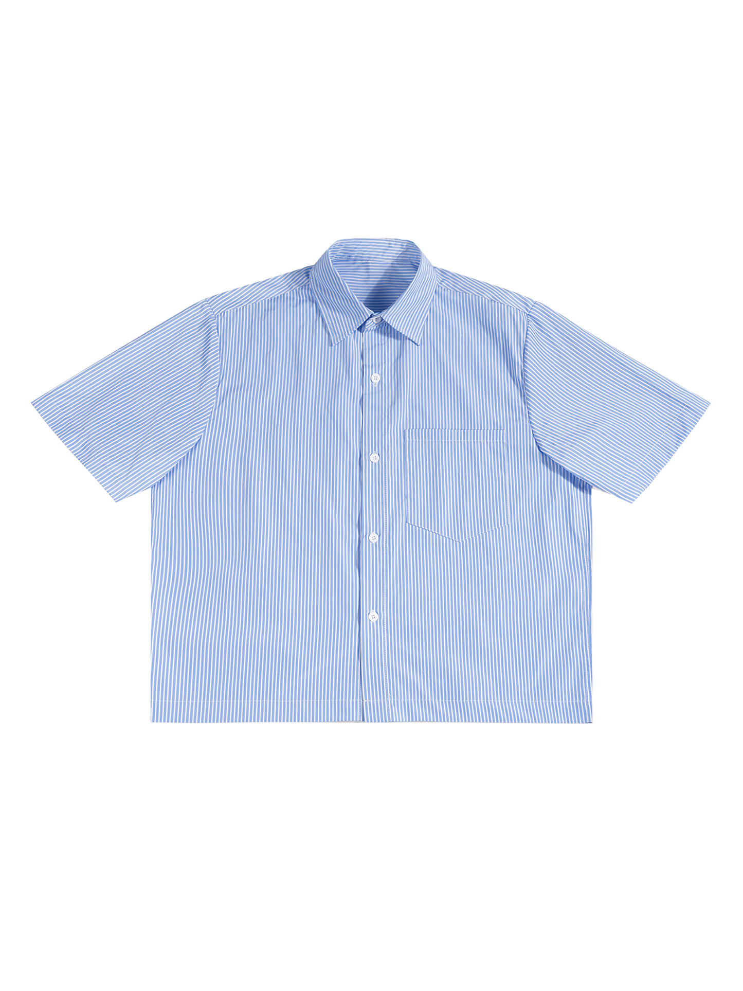 Tops,unisex,button up,collared,short sleeve,striped