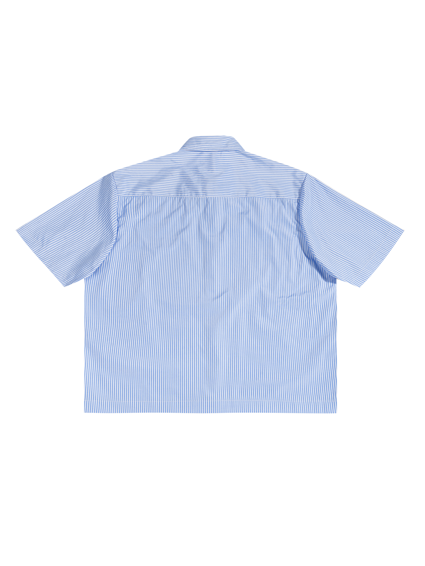 Tops,unisex,button up,collared,short sleeve,striped
