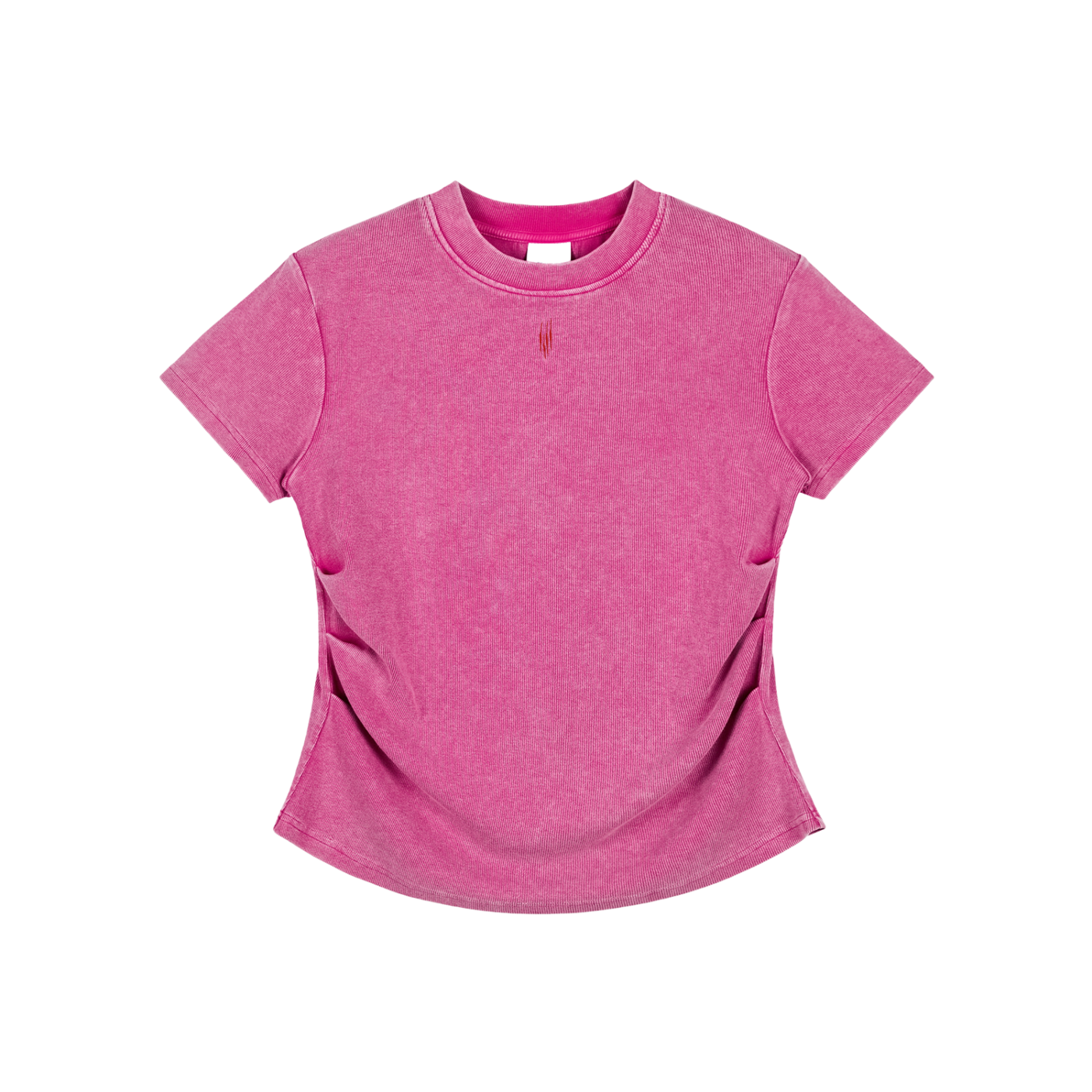 Vintaged-Wash Bodycon Cotton T-Shirt