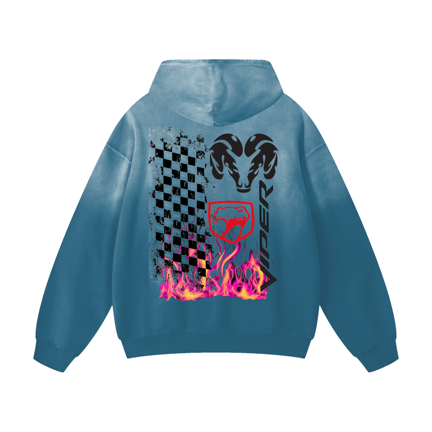 Hoodie,Tops,“Viper”,Sunfade,Oversized ,Racing