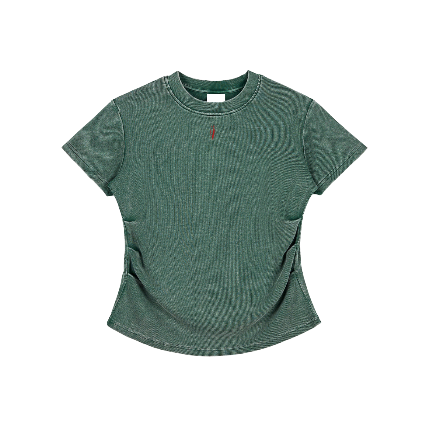 Vintaged-Wash Bodycon Cotton T-Shirt