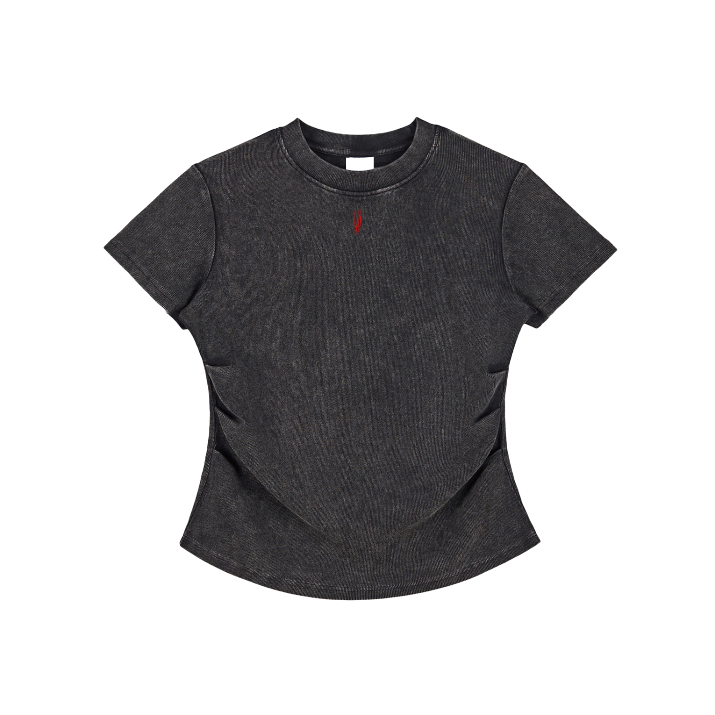 Vintaged-Wash Bodycon Cotton T-Shirt
