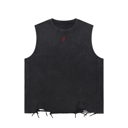 Snow Washed Raw-Hem Tank Top