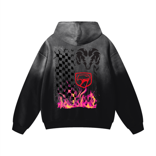 Hoodie,Tops,“Viper”,Sunfade,Oversized ,Racing