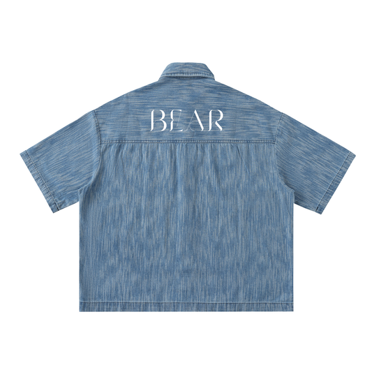 Distressed Wash Short-Sleeve Shirt
