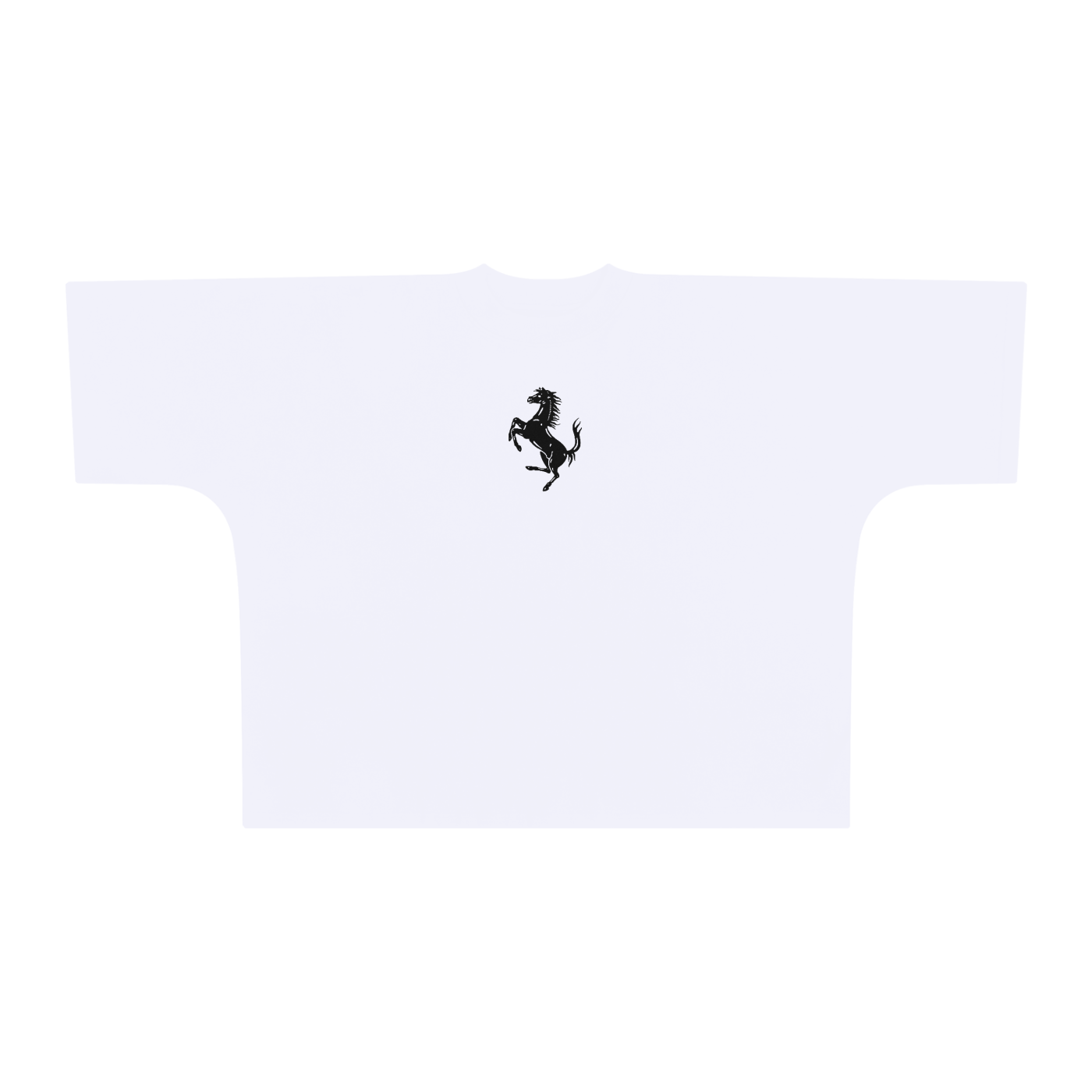 “Horses” Oversize One-piece Pattern Cut Boxy Tee