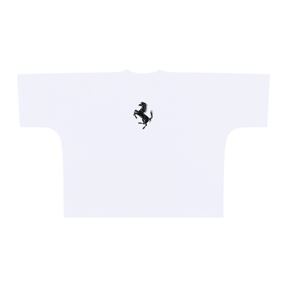 “Horses” Oversize One-piece Pattern Cut Boxy Tee