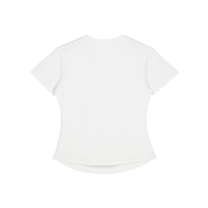 Vintaged-Wash Bodycon Cotton T-Shirt
