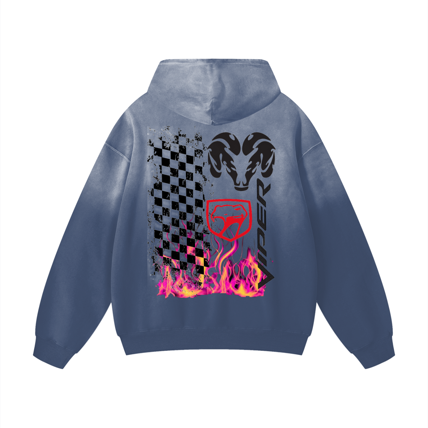 Hoodie,Tops,“Viper”,Sunfade,Oversized ,Racing