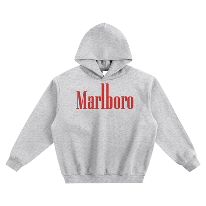 “Marlboro” Fleeced Boxy Hoodie