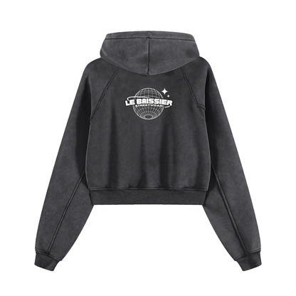 “LB GLOBAL” Cropped Hoodie
