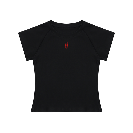 Solid Color Raglan Sleeve Bodycon Top