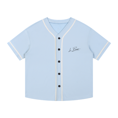 Contrast Piped Button-Up Jersey