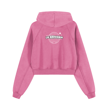 “LB GLOBAL” Cropped Hoodie