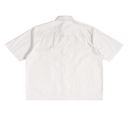 Tops,unisex,button up,collared,short sleeve,striped