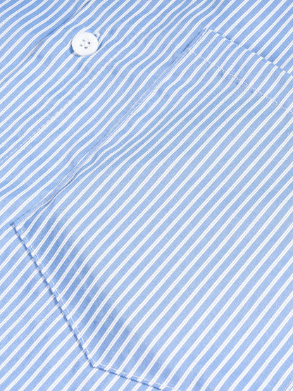 Tops,unisex,button up,collared,short sleeve,striped